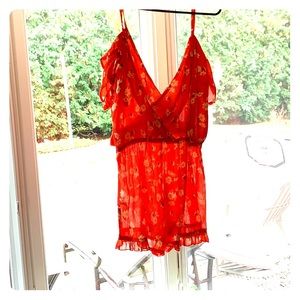 Floral topshop romper